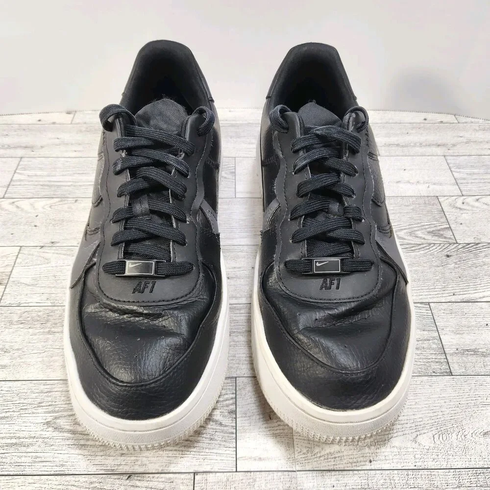 Nike‎ Women's Air Force 1 PLT.AF.ORM Leather Sneakers Size 10 Black DJ9946-001